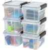 IRIS® Weathertight® Plastic Storage Container, 6.5 Quarts, 6 1/2" x 8 1/2" x 11 1/2", Clear - Image 4