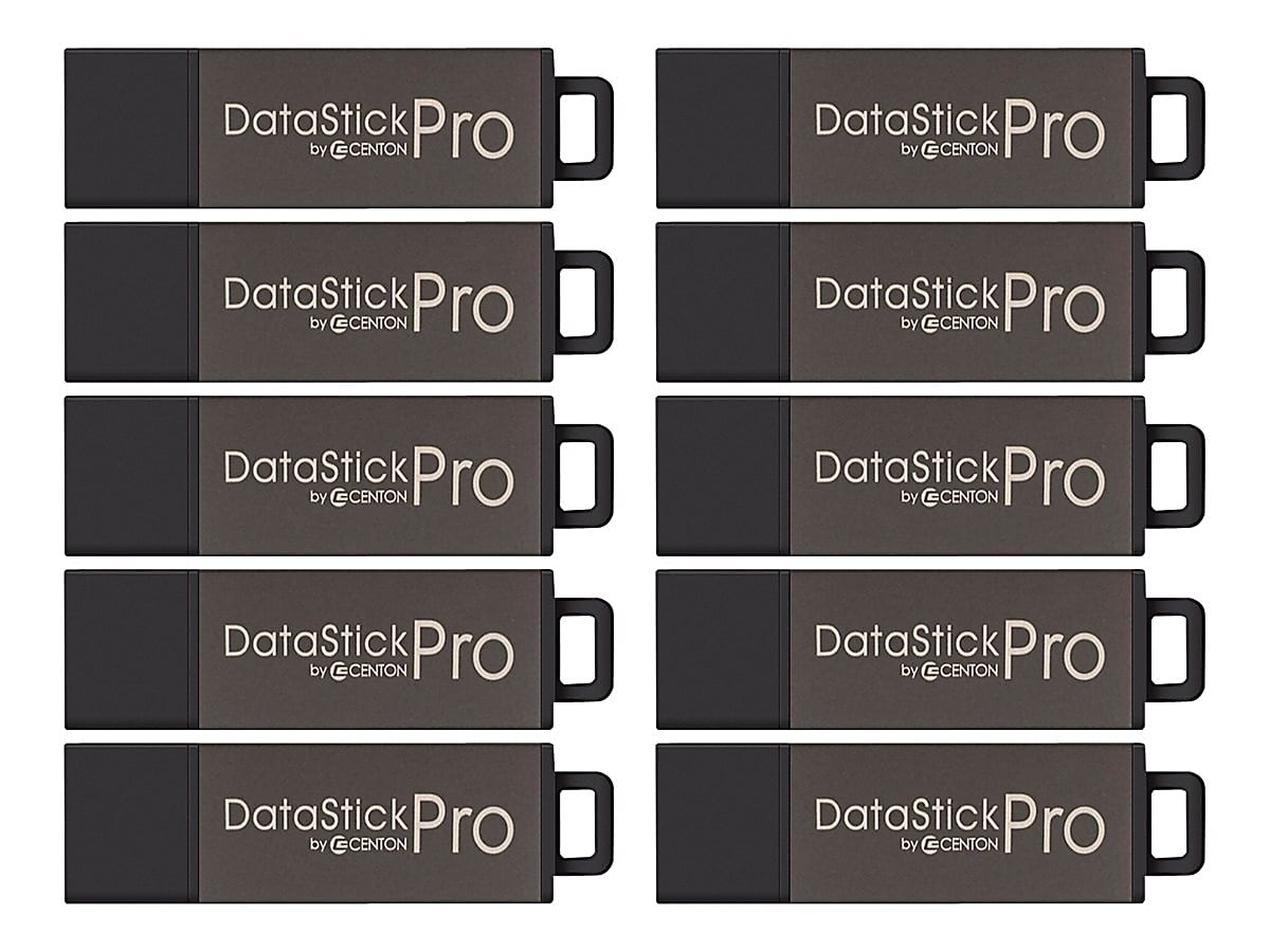 Centon DataStick Pro USB Flash Drives, USB 2.0, 2GB, Gray, Pack Of 50, S1-U2P1-2G50PK - Image 4
