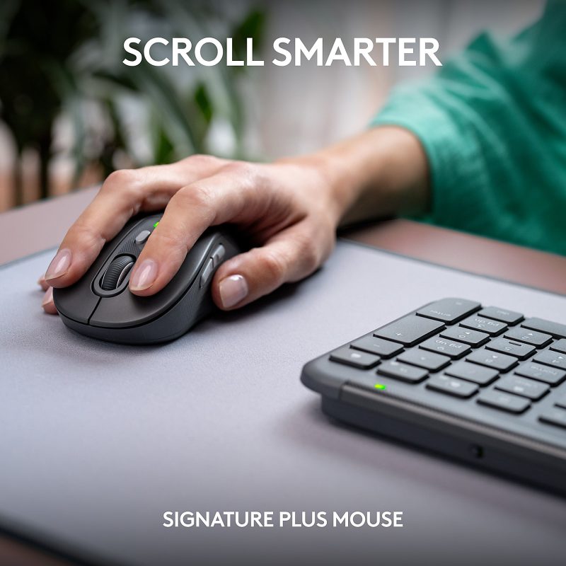 Logitech MK955 Signature Slim Wireless Keyboard And Mouse Combo, Full Size, Graphite, 920-012425 - Image 8