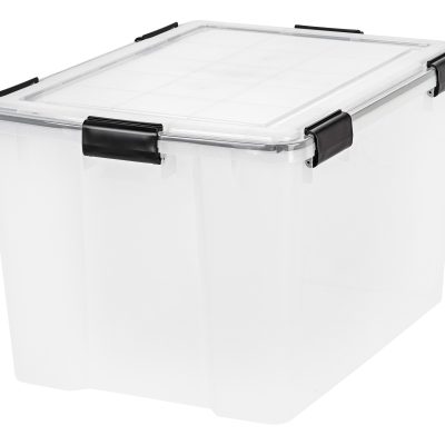 IRIS® Weathertight® Plastic Storage Container With Latch Lid, 14 1/2" x 17 3/4" x 23 5/8", Clear