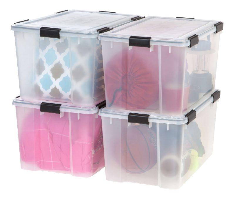 IRIS® Weathertight® Plastic Storage Container With Latch Lid, 14 1/2" x 17 3/4" x 23 5/8", Clear - Image 3