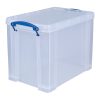 Really Useful Box® Plastic Storage Container With Built-In Handles And Snap Lid, 19 Liters, 14 1/2" x 10 1/4" x 11 1/8", Clear - Image 2