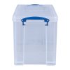 Really Useful Box® Plastic Storage Container With Built-In Handles And Snap Lid, 19 Liters, 14 1/2" x 10 1/4" x 11 1/8", Clear