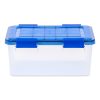 Iris Ultimate Weathertight Storage Box, 17-1/2”L x 16-3/16”W x 10-1/4”H, 19 Qt, Clear