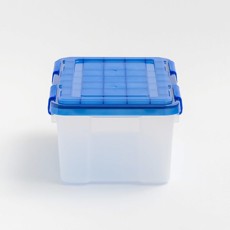 Iris Ultimate Weathertight Storage Box, 17-1/2”L x 16-3/16”W x 10-1/4”H, 19 Qt, Clear - Image 3