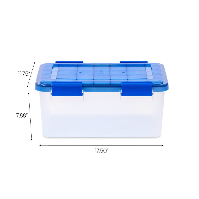 Iris Ultimate Weathertight Storage Box, 17-1/2”L x 16-3/16”W x 10-1/4”H, 19 Qt, Clear - Image 7