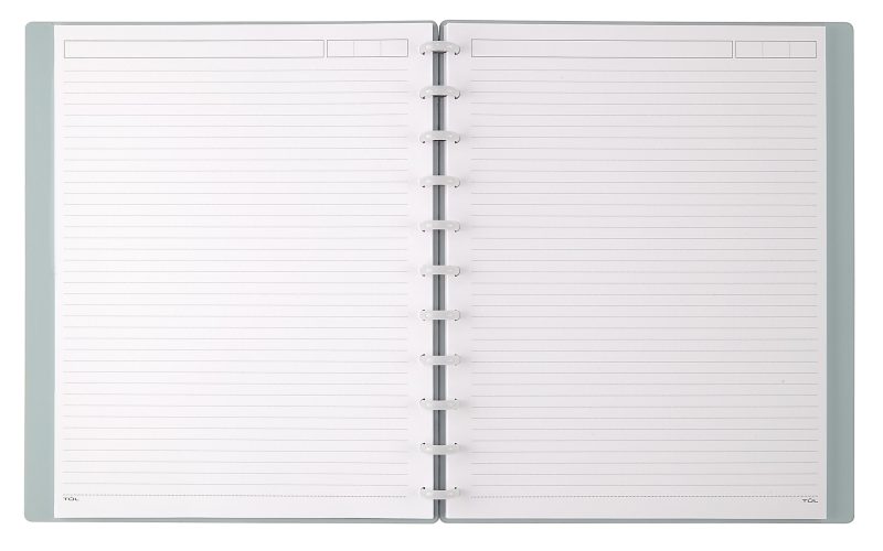 TUL® Discbound Notebook With Soft-Touch Cover, 60 Sheets, 11” x 8-1/2”, Brushed Blue - Image 2