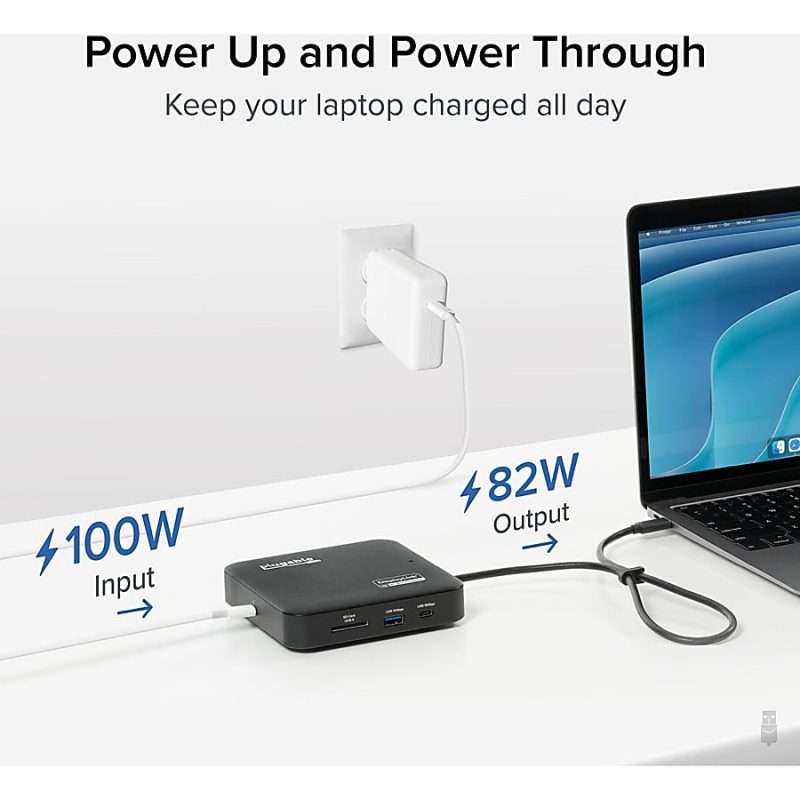 Plugable 7-in-1 USB C Docking Station Dual Monitor - Dual HDMI Dock is Compatible with Mac and Windows - Travel Dock USB4, Thunderbolt or USB-C, 100W PD, 2x HDMI, 1x USB-C, 1Gbps Ethernet, 1x USB 3.0, 1x SD Card - Image 6