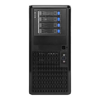 In Win Pedestal Entry Server Chassis - Pedestal - Black - SECC, Galvanized Cold Rolled Steel (SGCC) - ATX, SSI CEB Motherboard Supported - 1 x Fan(s) Supported - 4 x External 5.25" Bay - 1 x External 3.5" Bay - 5 x Internal 2.5" Bay