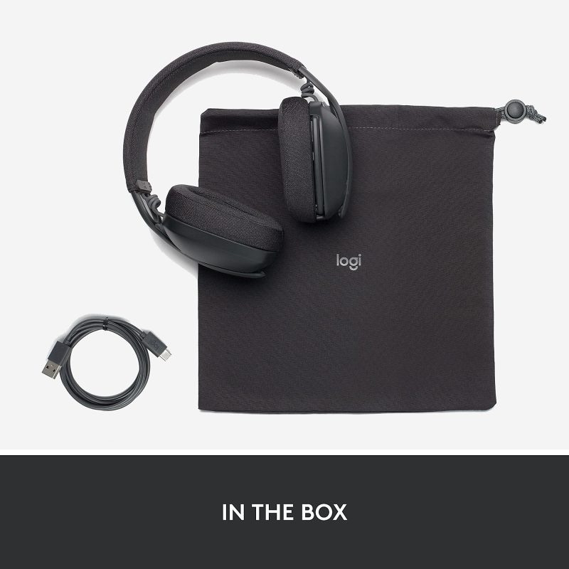 Logitech Zone Vibe 100 Lightweight Wireless Over-Ear Headphones, Graphite, 981-001256 - Image 10