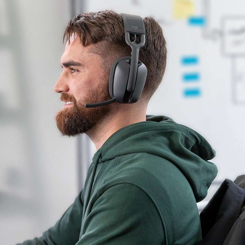 Logitech Zone Vibe 100 Lightweight Wireless Over-Ear Headphones, Graphite, 981-001256 - Image 12