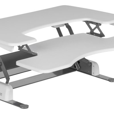 VariDesk ProPlus Manual Standing Desk Riser, 36"W x 41-3/4 "D, Black - White,36 in.