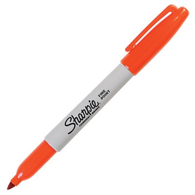 Sharpie® Permanent Fine-Point Markers, Red, Pack Of 36 - Orange,1