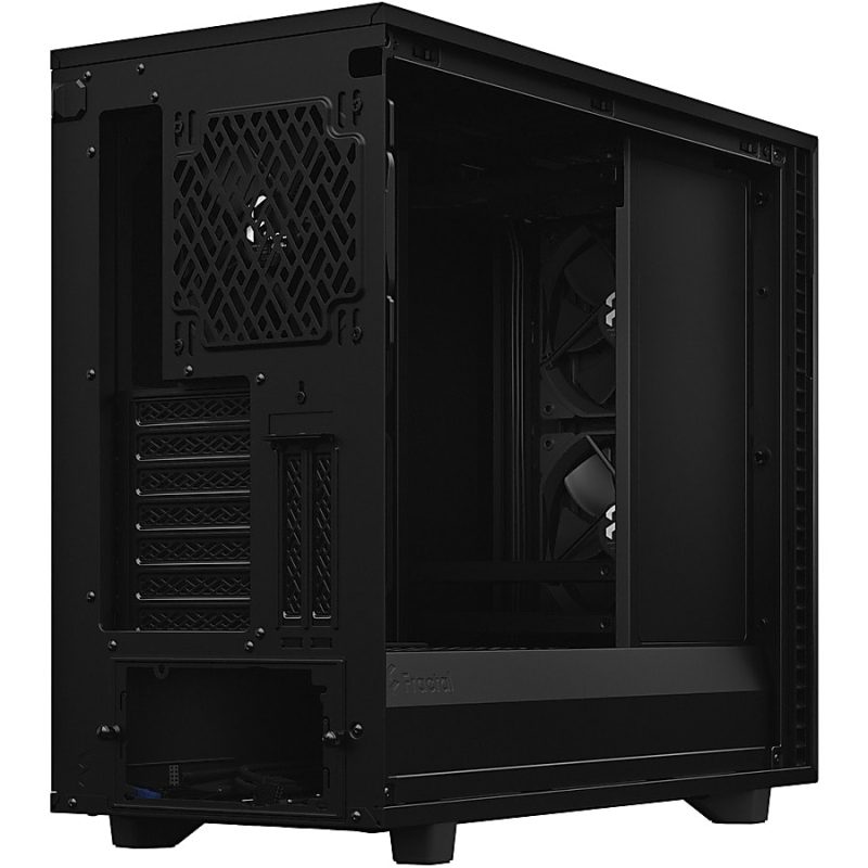 Fractal Design Define 7 Black TG Dark Tint - Mid-tower - Black - Steel, Anodized Aluminum, Tempered Glass - 9 x Bay - 4 x 5.51" x Fan(s) Installed - 0 - ATX, EATX, Micro ATX, Mini ITX Motherboard Supported - 9 x Fan(s) Supported - Image 10
