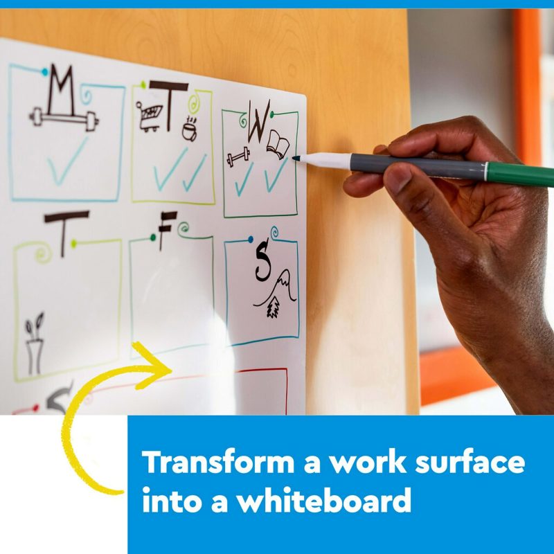 Post-it Easy Erase Permanent Marker Whiteboard Surface, 3 ft x 2 ft, Permanent Marker Wipes Away with Water, White (EE3X2) - Image 4