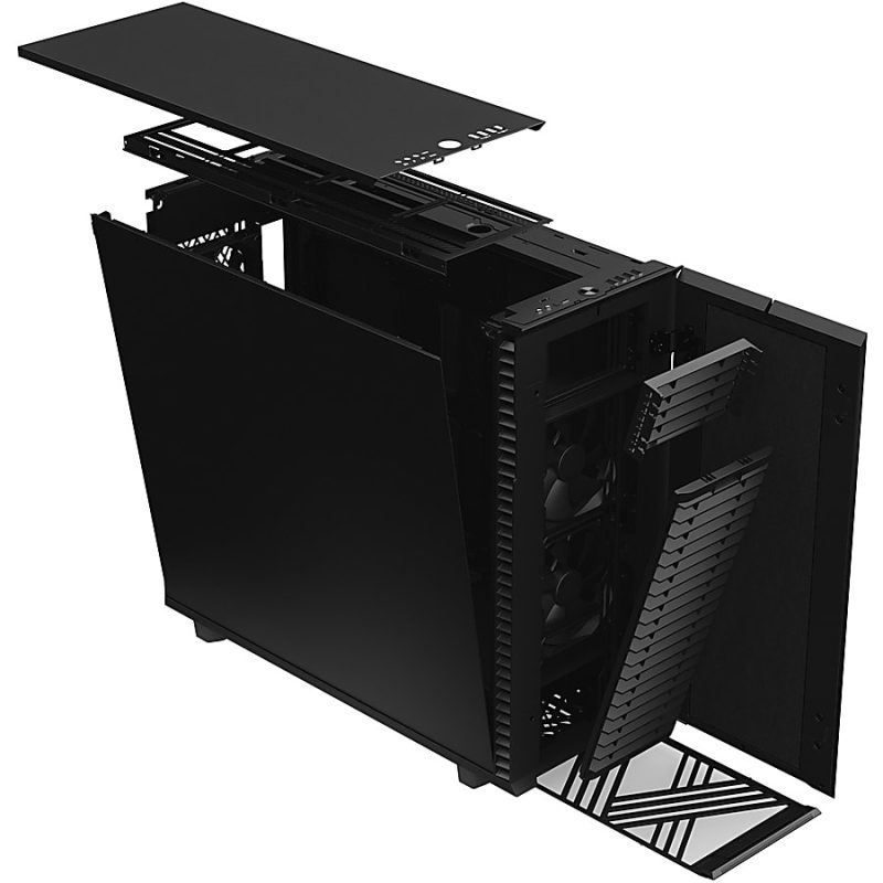 Fractal Design Define 7 XL Black Solid - Full-tower - Black - Steel, Anodized Aluminum - 10 x Bay - 3 x 5.51" x Fan(s) Installed - 0 - ATX, EATX, Micro ATX, Mini ITX, EE-ATX, SSI CEB, SSI EEB Motherboard Supported - Image 10