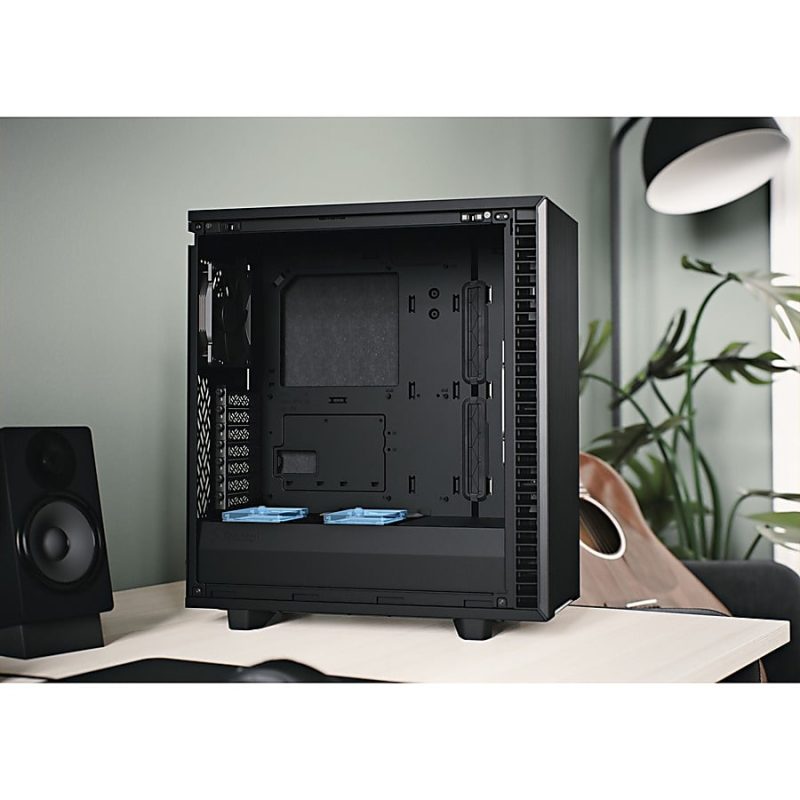 Fractal Design Define 7 Compact Computer Case - Mid-tower - Black - Brushed Aluminum - 4 x Bay - 4 x 4.72" x Fan(s) Installed - 0 - ATX, Micro ATX, Mini ITX Motherboard Supported - 7 x Fan(s) Supported - Image 8