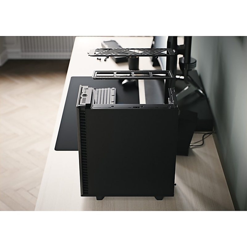 Fractal Design Define 7 Compact Computer Case - Mid-tower - Black - Brushed Aluminum - 4 x Bay - 4 x 4.72" x Fan(s) Installed - 0 - ATX, Micro ATX, Mini ITX Motherboard Supported - 7 x Fan(s) Supported - Image 10