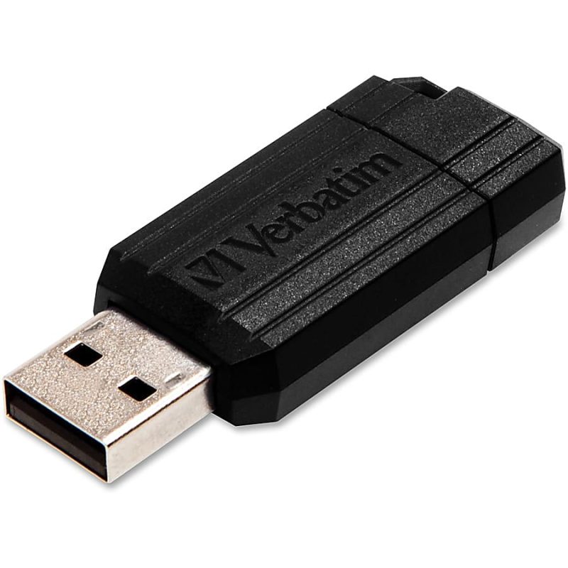 Verbatim PinStripe USB Drive - 8 GB - USB 2.0 - Black - Lifetime Warranty - 5 / Bundle - Image 3