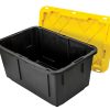 Office Depot® Brand by GreenMade® Professional Storage Tote With Handles/Snap Lid, 27 Gallon, 30-1/10" x 20-1/4" x 14-3/4", Black/Yellow, Pack Of 4 - Image 6