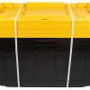 Office Depot® Brand by Greenmade® Professional Storage Totes, 23-Gallon, Black/Yellow, Pack Of 4 Totes - Image 2