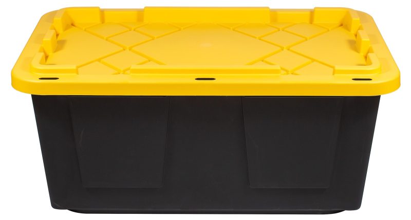 Office Depot® Brand by Greenmade® Professional Storage Totes, 23-Gallon, Black/Yellow, Pack Of 4 Totes - Image 5