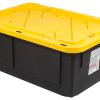 Office Depot® Brand by Greenmade® Professional Storage Totes, 23-Gallon, Black/Yellow, Pack Of 4 Totes - Image 6