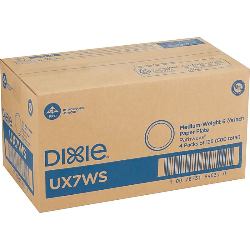 DIXIE® 6 7/8IN MEDIUM-WEIGHT PAPER PLATES BY GP PRO (GEORGIA-PACIFIC), PATHWAYS®, PACK of 125 PLATES - Image 4