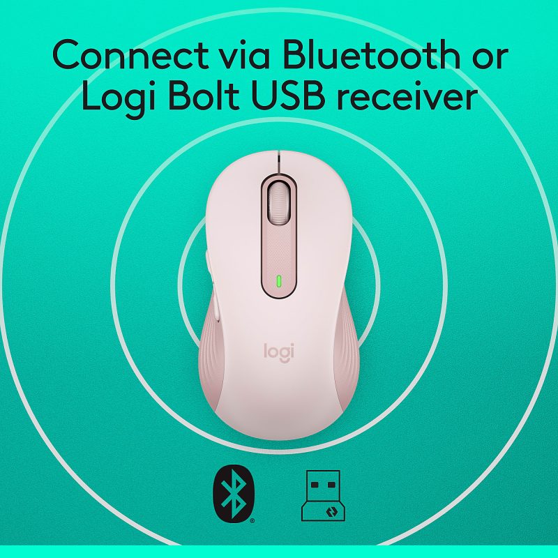 Logitech® Signature M650 Wireless Mouse, Rose, 910-006251 - Image 6