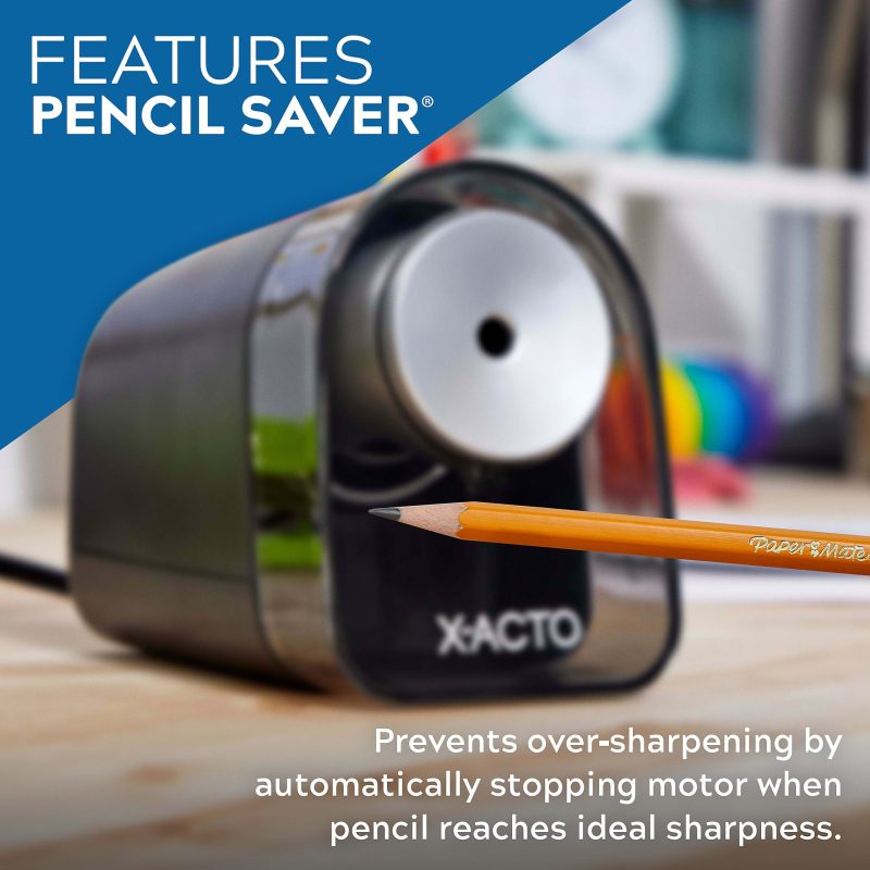 X-ACTO® XLR™ Electric Pencil Sharpener, Black - Image 3