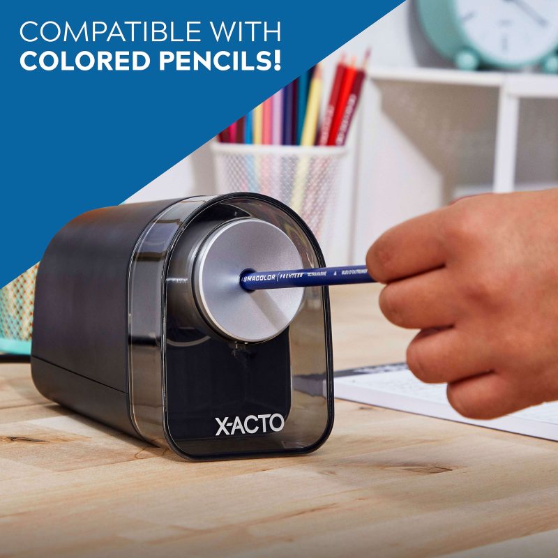 X-ACTO® XLR™ Electric Pencil Sharpener, Black - Image 4