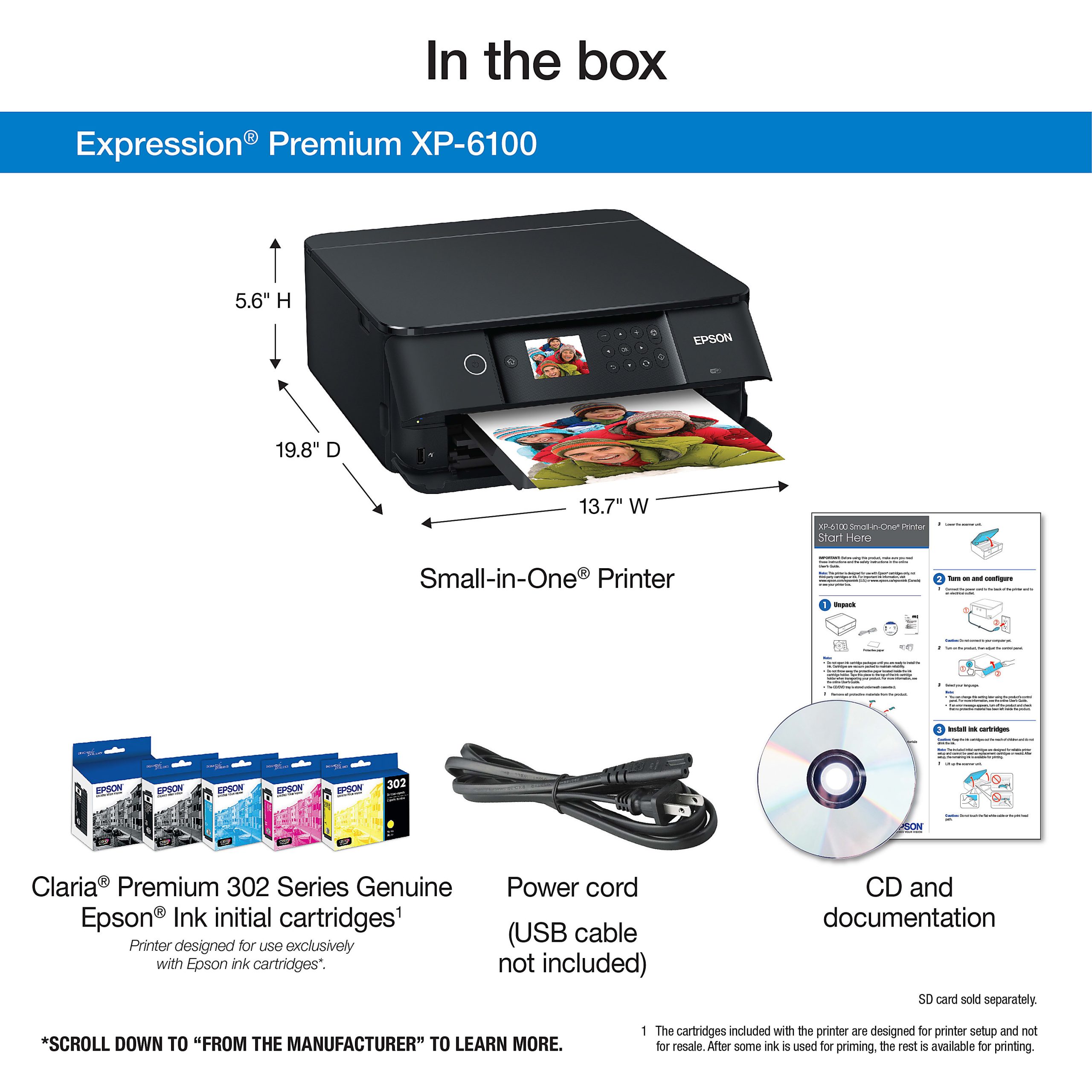 Epson® Expression® Premium XP-6100 Wireless Inkjet All-In-One Color Printer - Image 4