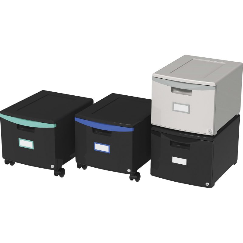 Storex Stackable File Drawer, 12-13/16"H x 14-13/16"W x 18-5/16"L, Black - Image 3