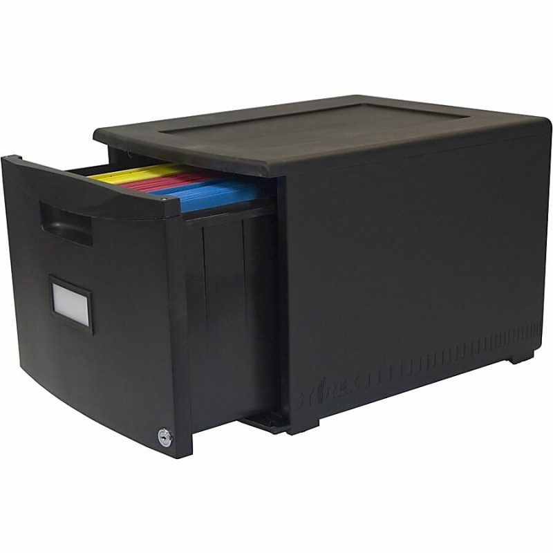 Storex Stackable File Drawer, 12-13/16"H x 14-13/16"W x 18-5/16"L, Black - Image 7