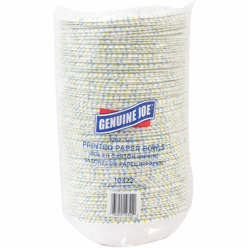 Genuine Joe 12 oz Paper Bowls - Disposable - Multi - 125 / Pack - Image 3