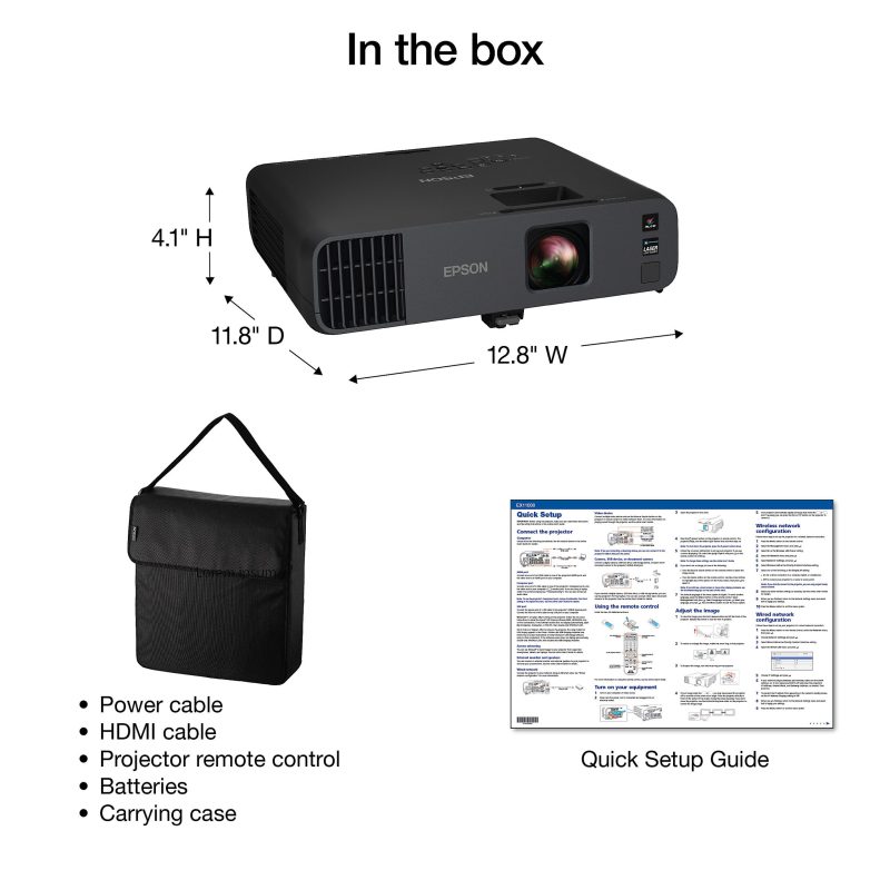 Epson® Pro EX11000 3-Chip 3LCD Full HD 1080p Wireless Laser Projector, V11HA72220 - Image 4