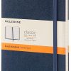 Moleskine Classic Hard Cover Notebook, 5" x 8-1/4", Ruled, 240 Pages, Sapphire Blue