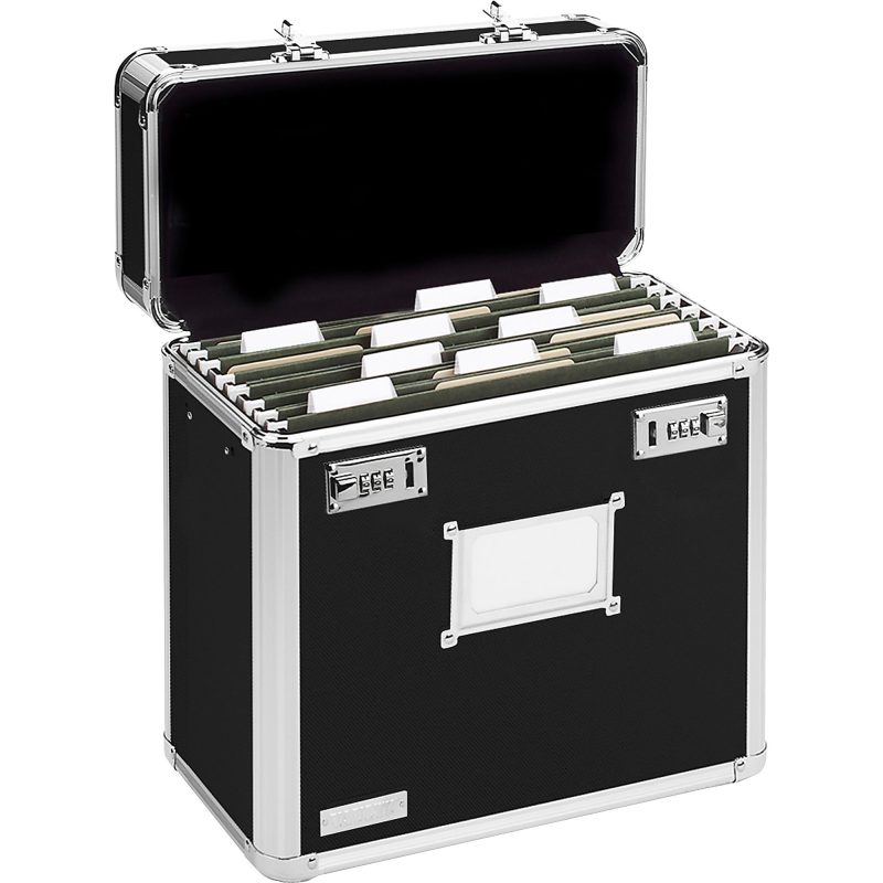 Vaultz® Locking Storage File Tote, Letter Size, 12 1/4" x 13 3/4" x 7 1/4", Black - Image 3