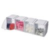 Deflecto Interlocking Tilt Bins, 5-1/2”H x 4-3/4”W x 4-7/8”D, Clear/White, Pack Of 4 Bins - Image 3