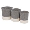 Honey Can Do 2-Tone Baskets, 14-3/16”H x 13-13/16”W x 13-13/16”D, Gray/White, Set Of 3 Baskets - Image 2