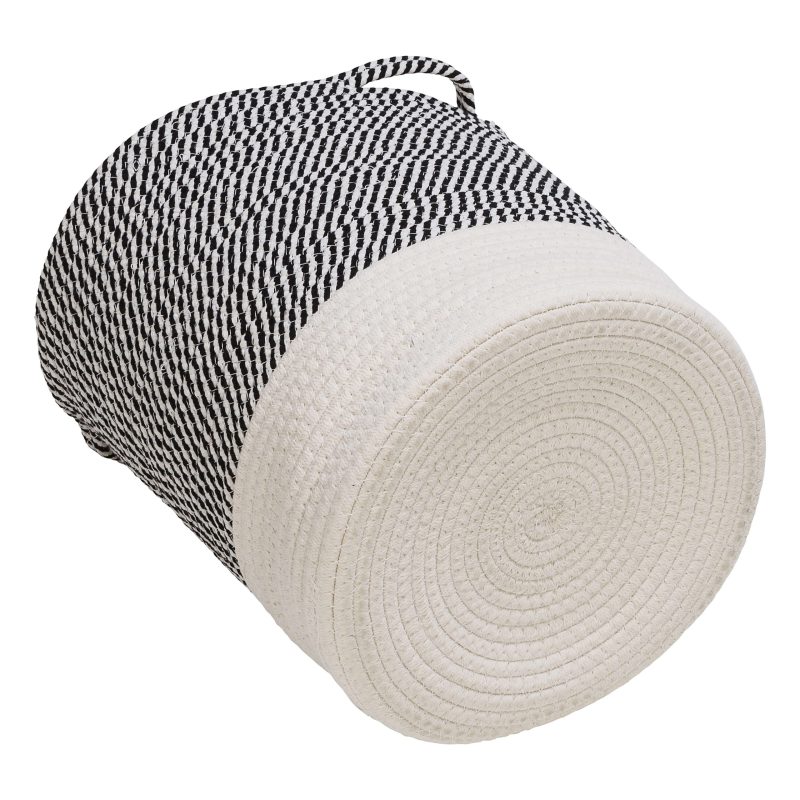 Honey Can Do 2-Tone Baskets, 14-3/16”H x 13-13/16”W x 13-13/16”D, Gray/White, Set Of 3 Baskets - Image 4