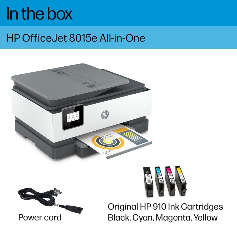 HP OfficeJet 8015e Wireless Color All-in-One Printer with 6 months free ink with HP+ (228F5A) - Image 7