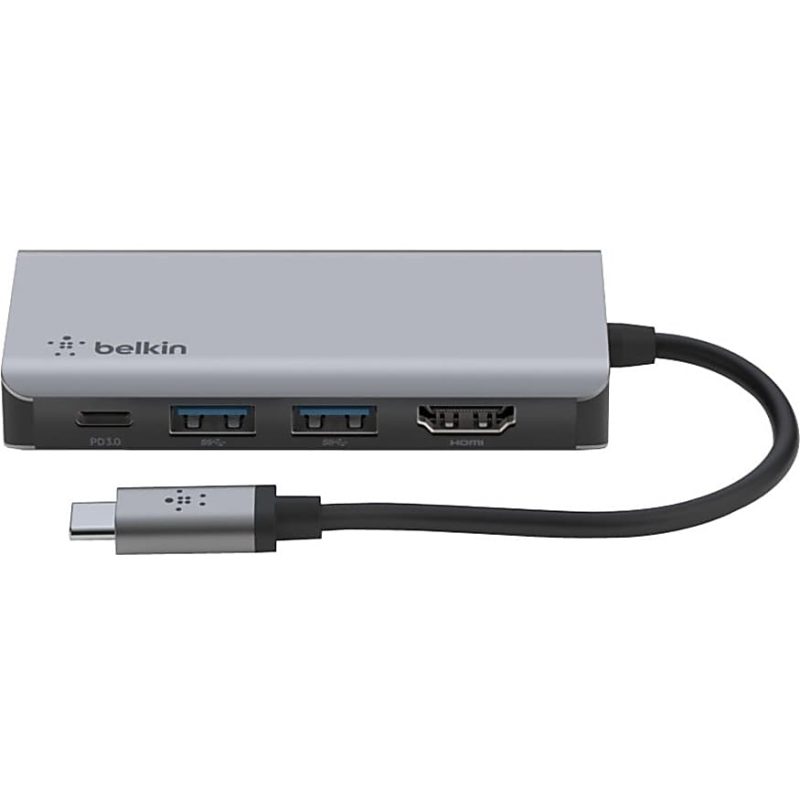 Belkin USB-C 4-in-1 Multiport Adapter, Laptop Docking Station, 2x USB-A 3.0, 4k HDMI, 100W Power Delivery - USB Type C - USB Type-C - Wired - Image 5