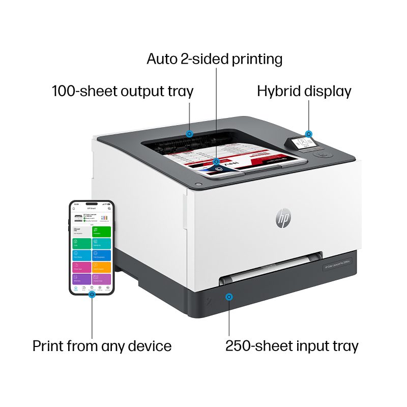 HP Color LaserJet Pro 3201dw Wireless Laser Color Printer - Image 4