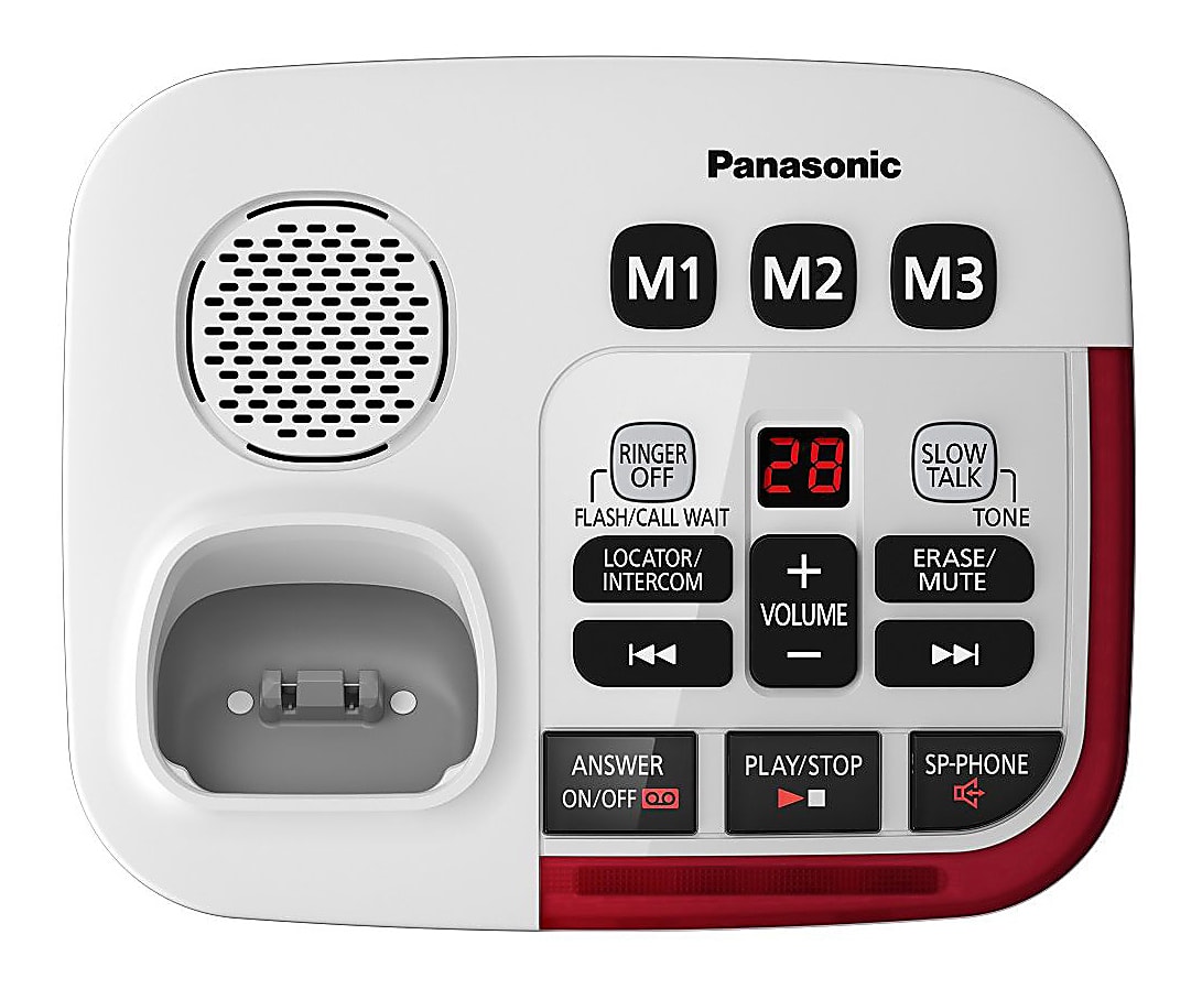 Panasonic® Amplified Cordless Phone With Answering Machine, White, KX-TGM420W - Image 4