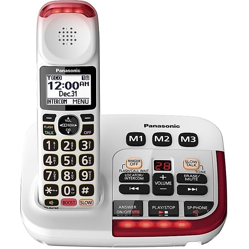 Panasonic® Amplified Cordless Phone With Answering Machine, White, KX-TGM420W - Image 6