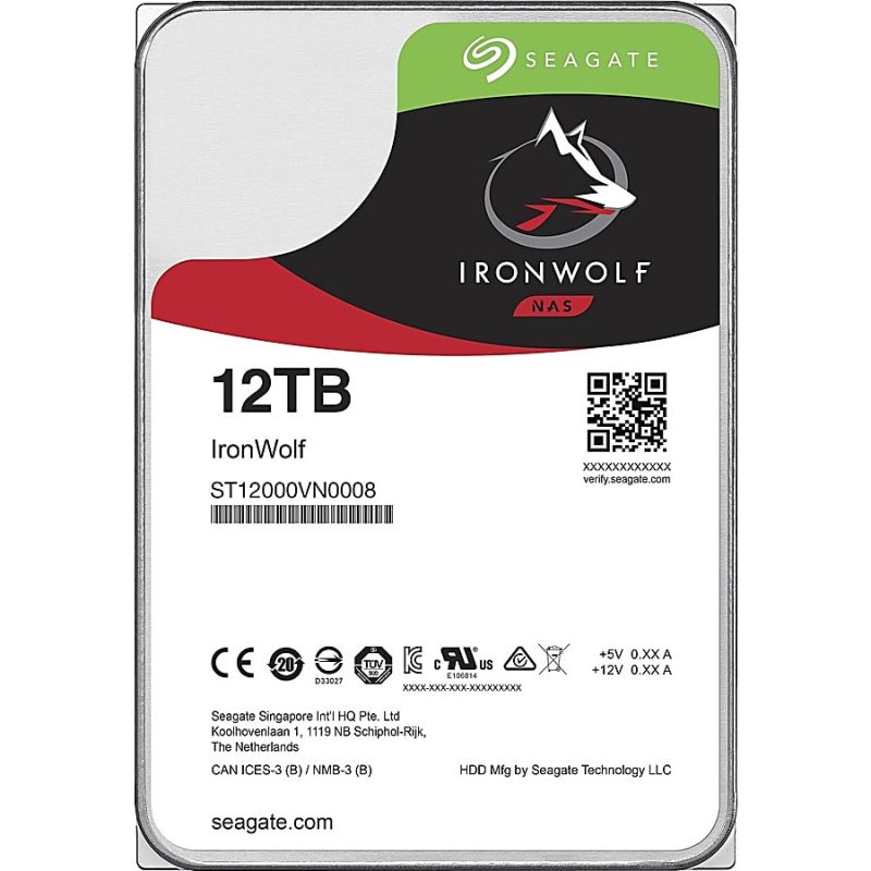Seagate IronWolf ST12000VN0008 12 TB Hard Drive - 3.5" Internal - SATA (SATA/600) - Conventional Magnetic Recording (CMR) Method - 7200rpm - 3 Year Warranty - Image 5