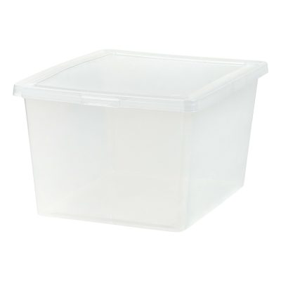 Iris® Snap Top Storage Boxes, 6.13 Gallon, Clear, Set Of 6 Boxes