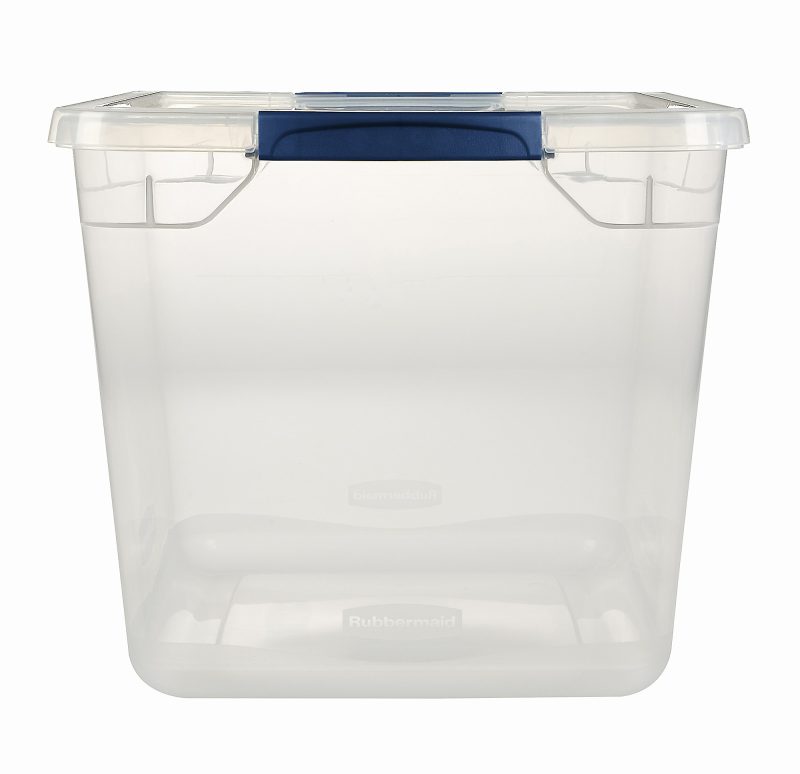 Rubbermaid® Cleverstore Storage Tote With Latching Lid, 30 Qt, 18-3/4" x 13-3/8" x 10-1/2", Clear - Image 2