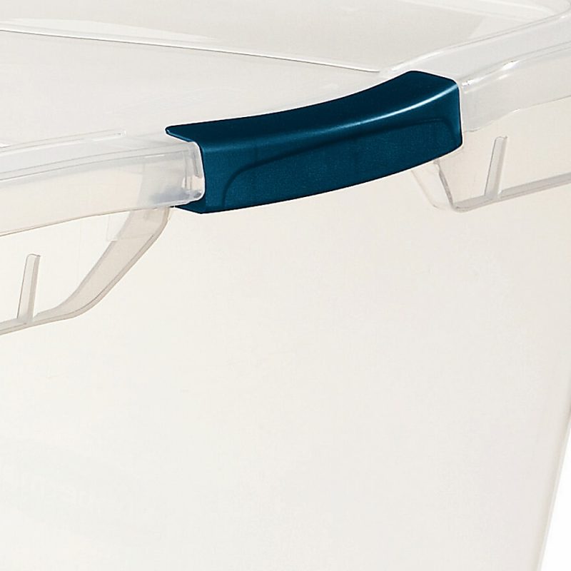 Rubbermaid® Cleverstore Storage Tote With Latching Lid, 30 Qt, 18-3/4" x 13-3/8" x 10-1/2", Clear - Image 3